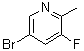5-溴-3-氟-2-甲基吡啶分子结构 (CAS 1162674-74-9)