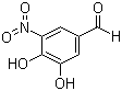 3,4-二羟基-5-硝基苯甲醛分子结构 (CAS 116313-85-0)