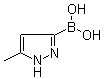 B-(5-甲基-1H-吡唑-3-基)硼酸分子结构 (CAS 1163248-54-1)