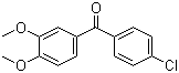 4-氯-3',4'-二甲氧基二苯甲酮分子结构 (CAS 116412-83-0)