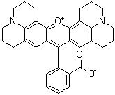 structure of CAS# 116450-56-7, 9-(2-Carboxyphenyl)-2,3,6,7,12,13,16,17-octahydro-1H,5H,11H,15H-xantheno[2,3,4-ij:5,6,7-i'j']diquinolizin-18-ium inner salt