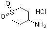 4-氨基四氢-2H-噻喃 1,1-二氧化物盐酸盐分子结构 (CAS 116529-31-8)