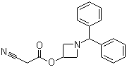 structure of CAS# 116574-14-2, 2-Cyanoacetic acid 1-(diphenylmethyl)-3-azetidinyl ester