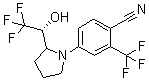 CAS # 1165910-22-4, 4-[(2R)-2-[(1R)-2,2,2-Trifluoro-1-hydroxyethyl]-1-pyrrolidinyl]-2-(trifluoromethyl)benzonitrile