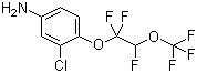 3-氯-4-[1,1,2-三氟-2-(三氟甲氧基)乙氧基]苯胺分子结构 (CAS 116714-47-7)