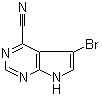 5-溴-7H-吡咯并[2,3-d]嘧啶-4-甲腈分子结构 (CAS 1168106-92-0)