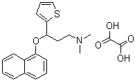 N,N-二甲基-3-(1-萘氧基)-3-(2-噻吩基)丙胺草酸盐分子结构 (CAS 116817-12-0)