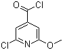 structure of CAS# 116853-97-5, 2-Chloro-6-methoxypyridine-4-carbonyl chloride