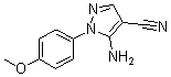 5-氨基-1-(4-甲氧基苯基)-1H-吡唑-4-甲腈分子结构 (CAS 116884-64-1)