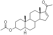 3beta-羟基孕甾-16-烯-20-酮-3-醋酸酯分子结构 (CAS 1169-20-6)