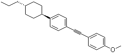 反式-1-甲氧基-4-(2-(4-(4-丙基环己基)苯基)乙炔基)苯分子结构 (CAS 116903-47-0)