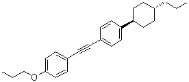 4-(反式-4-丙基环己基)-4'-丙氧基二苯乙炔分子结构 (CAS 116903-49-2)