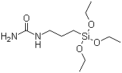 3-脲基丙基三乙氧基硅烷分子结构 (CAS 116912-64-2)