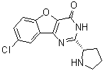8-Chloro-2-(2S)-2-pyrrolidinylbenzofuro[3,2-d]pyrimidin-4(3H)-one molecular structure (CAS 1169558-38-6)
