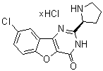 8-Chloro-2-(2S)-2-pyrrolidinylbenzofuro[3,2-d]pyrimidin-4(3H)-one hydrochloride (1:?) molecular structure (CAS 1169562-71-3)