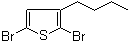 2,5-二溴-3-丁基噻吩分子结构 (CAS 116971-10-9)