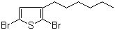 2,5-Dibromo-3-hexylthiophene molecular structure (CAS 116971-11-0)
