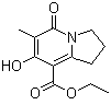 CAS # 116993-42-1, 1,2,3,5-Tetrahydro-7-hydroxy-6-methyl-5-oxo-8-indolizinecarboxylic acid ethyl ester