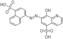 CAS # 117-87-3, 8-Hydroxy-7-((4-sulfo-1-naphthyl)azo)quinoline-5-sulfonic acid