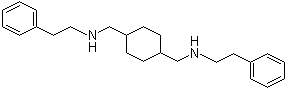 N,N'-二苯乙基-1,4-环己烷双(甲胺)分子结构 (CAS 1170-81-6)
