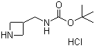 3-(叔丁氧羰基氨基甲基)氮杂环丁烷盐酸盐分子结构 (CAS 1170108-38-9)