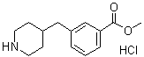 3-(4-哌啶基甲基)苯甲酸甲酯盐酸盐分子结构 (CAS 1170373-83-7)