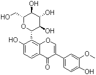 3'-甲氧基葛根素分子结构 (CAS 117047-07-1)