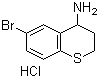 6-溴-3,4-二氢-2H-1-苯并噻喃-4-胺盐酸盐分子结构 (CAS 1170470-60-6)