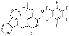 N-芴甲氧羰基-O-叔丁基苏氨酸五氟苯基酯分子结构 (CAS 117088-31-0)