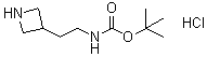 2-(3-氮杂环丁基)乙基氨基甲酸叔丁酯盐酸盐分子结构 (CAS 1170905-43-7)
