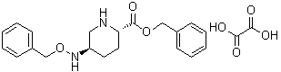 (2S,5R)-5-[(苯基甲氧基)氨基]-2-哌啶羧酸苯甲酯草酸盐分子结构 (CAS 1171080-45-7)