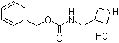3-[[[苄氧羰基]氨基]甲基]吖丁啶盐酸盐分子结构 (CAS 1171130-36-1)
