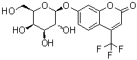 structure of CAS# 117153-55-6, 7-(beta-D-吡喃半乳糖基氧基)-4-(三氟甲基)-2H-1-苯并吡喃-2-酮