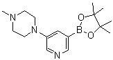 5-(4-甲基哌嗪-1-基)吡啶-3-硼酸频哪醇酯分子结构 (CAS 1171892-37-7)