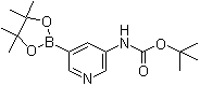 structure of CAS# 1171897-39-4, [5-(4,4,5,5-四甲基-[1,3,2]二氧杂环戊硼烷-2-基)吡啶-3-基]氨基甲酸叔丁酯