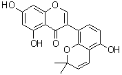 砂生槐异黄酮 A分子结构 (CAS 117204-81-6)