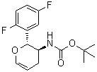N-[(2R,3S)-2-(2,5-二氟苯基)-3,4-二氢-2H-吡喃-3-基]氨基甲酸叔丁酯分子结构 (CAS 1172623-98-1)