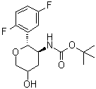 structure of CAS# 1172623-99-2, (2xi,5R)-1,5-脱水-3,4-二脱氧-5-C-(2,5-二氟苯基)-4-[[叔丁氧羰基]氨基]-D-甘油型戊糖醇
