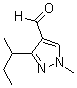 1-甲基-3-(1-甲基丙基)-1H-吡唑-4-甲醛分子结构 (CAS 1172893-08-1)