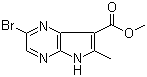 2-溴-6-甲基-5H-吡咯并[2,3-b]吡嗪-7-羧酸甲酯分子结构 (CAS 1172943-37-1)