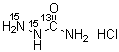 structure of CAS# 1173020-16-0, 氨基甲酰肼-<sup>13</sup>C,<sup>15</sup>N<sub>2</sub> 盐酸盐