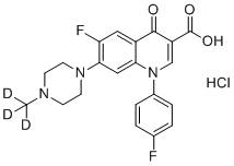 structure of CAS# 1173021-89-0, 二氟沙星D3盐酸盐(甲基D3)