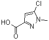 structure of CAS# 1173246-76-8, 5-氯-1-甲基-1H-吡唑-3-羧酸