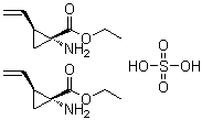 structure of CAS# 1173807-85-6, (1R,2S)-1-氨基-2-乙烯基环丙烷羧酸乙酯半硫酸盐
