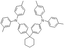4-[1-[4-[二(4-甲基苯基)氨基]苯基]环己基]-N-(3-甲基苯基)-N-(4-甲基苯基)苯胺分子结构 (CAS 1174006-36-0)