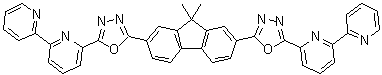 2,7-二[2-(2,2'-联吡啶-6-基)-1,3,4-恶二唑-5-基]-9,9-二甲基芴分子结构 (CAS 1174006-45-1)