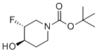 (3R,4R)-叔-丁基3-氟-4-羟基哌啶-1-羧酸酯分子结构 (CAS 1174020-43-9)