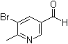 5-溴-6-甲基-3-吡啶甲醛分子结构 (CAS 1174028-20-6)