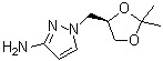 1-[[(4R)-2,2-二甲基-1,3-二氧杂环戊烷-4-基]甲基]-1H-吡唑-3-胺分子结构 (CAS 1174231-07-2)