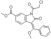 CAS 登录号：1174335-83-1, (3E)-1-(2-氯乙酰基)-2,3-二氢-3-(甲氧基苯基亚甲基)-2-氧代-1H-吲哚-6-羧酸甲酯